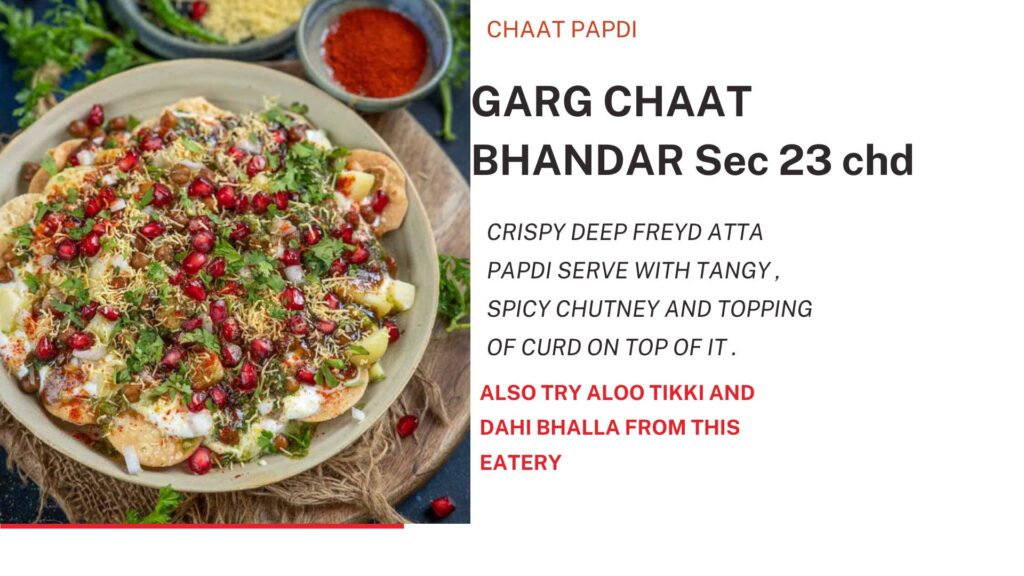 must have street food in Chandigarh Chaat papdi 