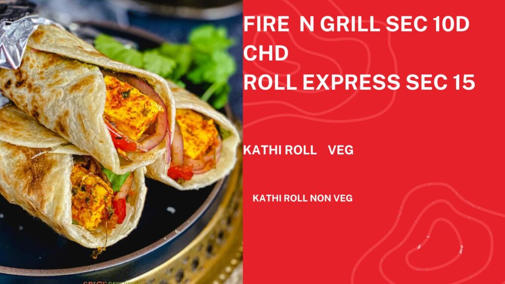 street food in CHD veg and non veg Kathi roll 